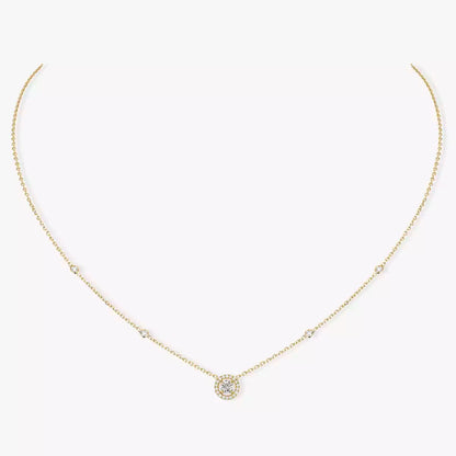 [Dawnora Jewelry]Diamond Necklace 0,20ct Brilliant Shape Joy
