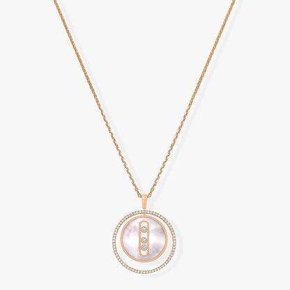 [Dawnora Jewelry]LUCKY MOVE MM NACRE BLANCHE DIAMOND NECKLACE