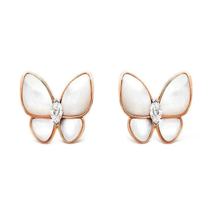 [Dawnora Jewelry]BUTTERFLY MOP DIAMOND EARRINGS