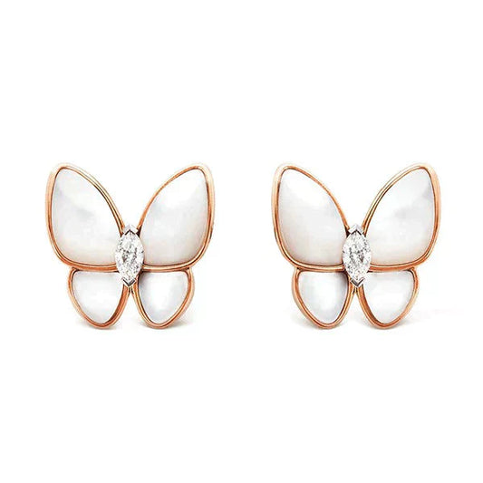 [Dawnora Jewelry]BUTTERFLY MOP DIAMOND EARRINGS