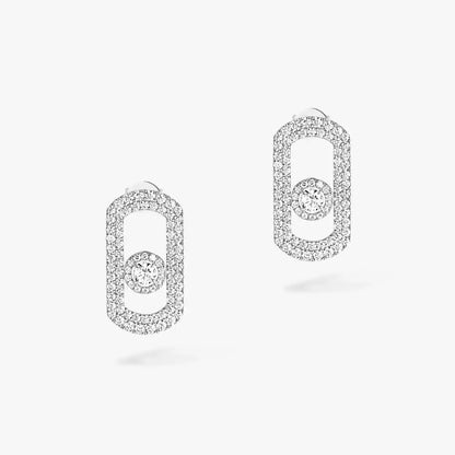 [Dawnora Jewelry]So Move Pave_-Set Diamond Earrings in Silver