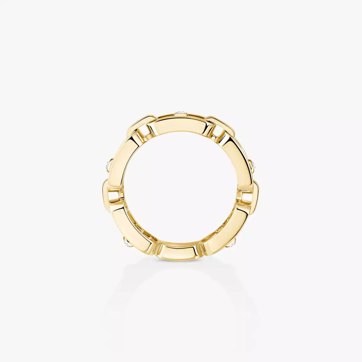 [Dawnora Jewelry]Move Link Pave_-Set Diamond Ring in Gold
