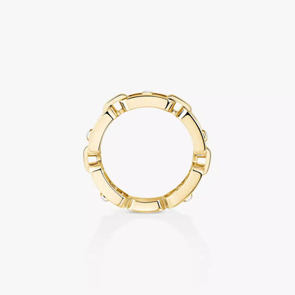 [Dawnora Jewelry]Move Link Pave_-Set Diamond Ring in Gold
