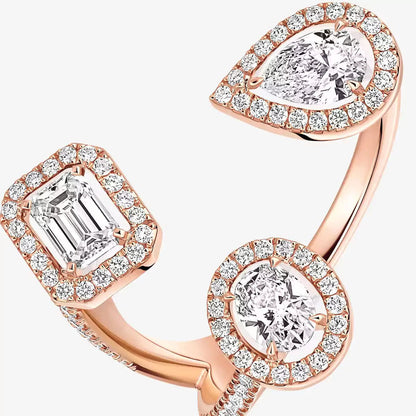 [[Dawnora Jewelry] Diamond Ring 0,25ct My Twin Trilogy