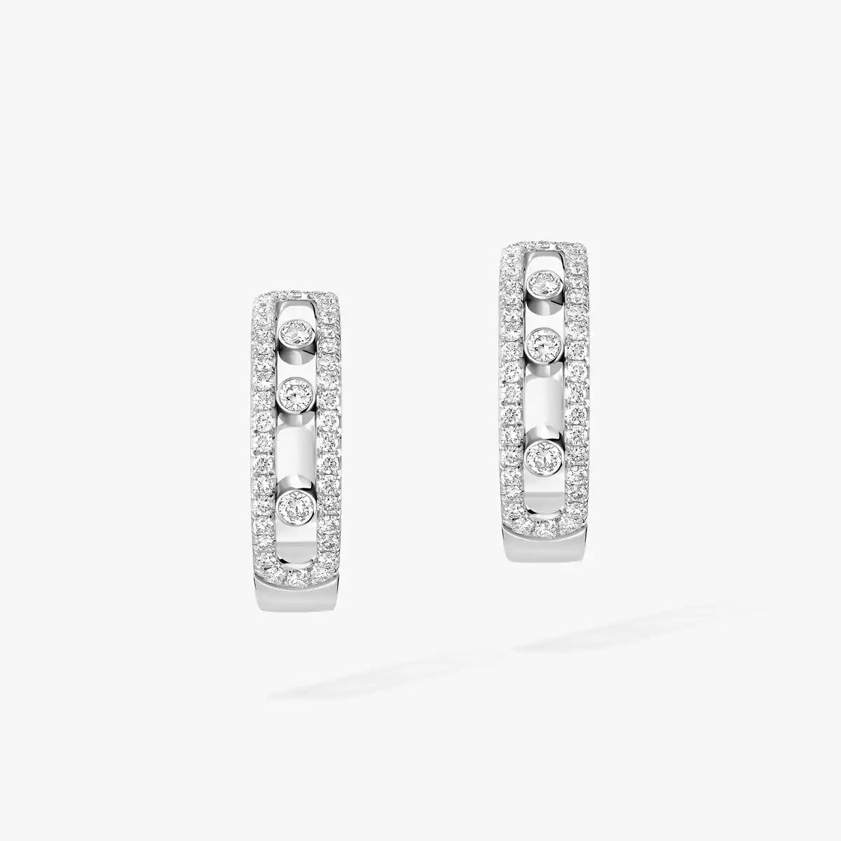 [Dawnora Jewelry]Diamond Pave_ Hoop Earrings Move