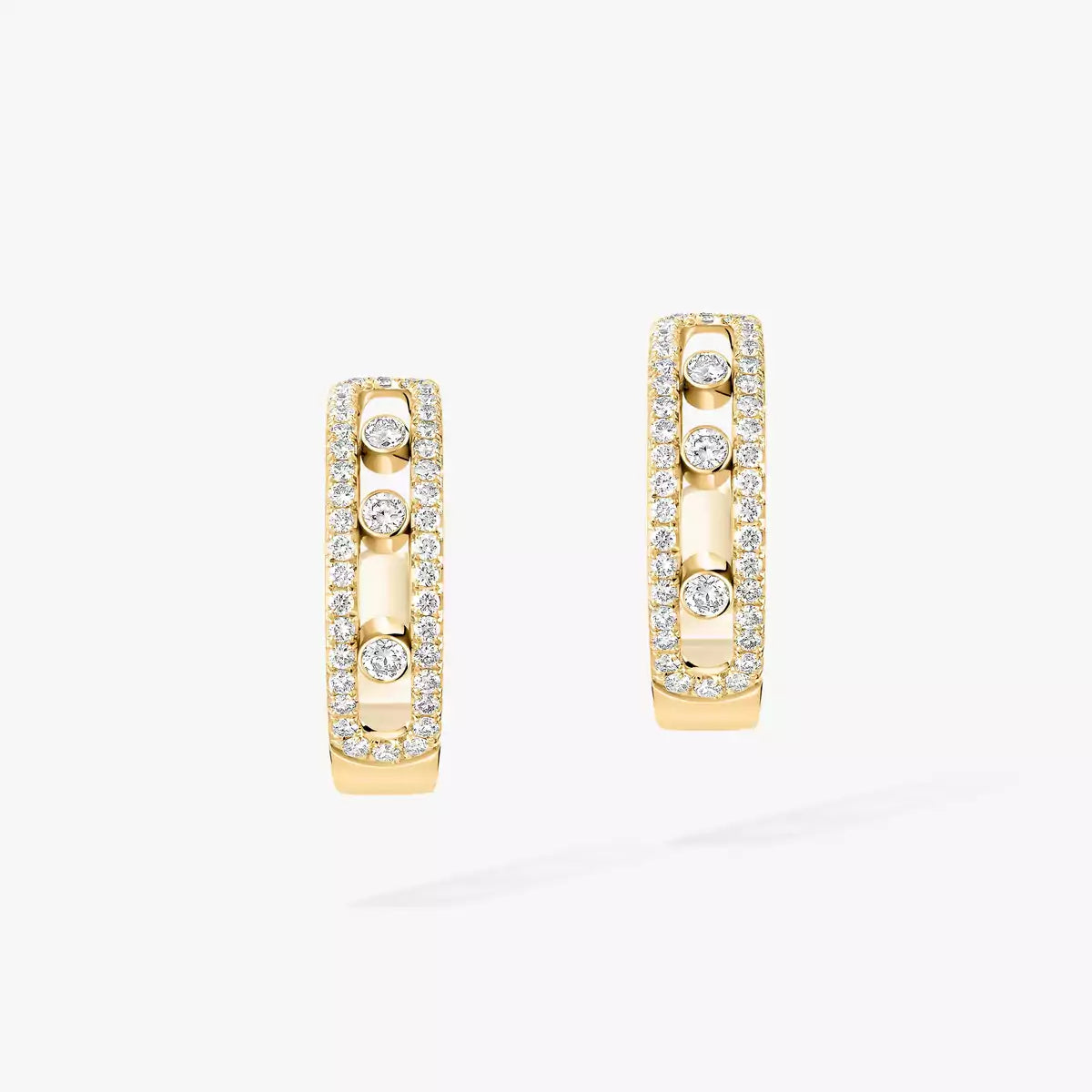 [Dawnora Jewelry]Diamond Pave_ Hoop Earrings Move