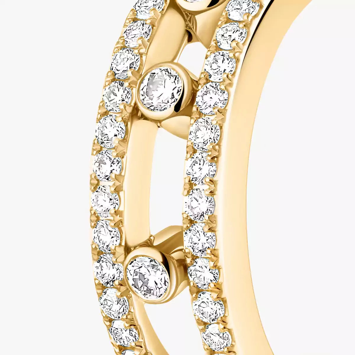 [Dawnora Jewelry]Diamond Pave_ Hoop Earrings Move