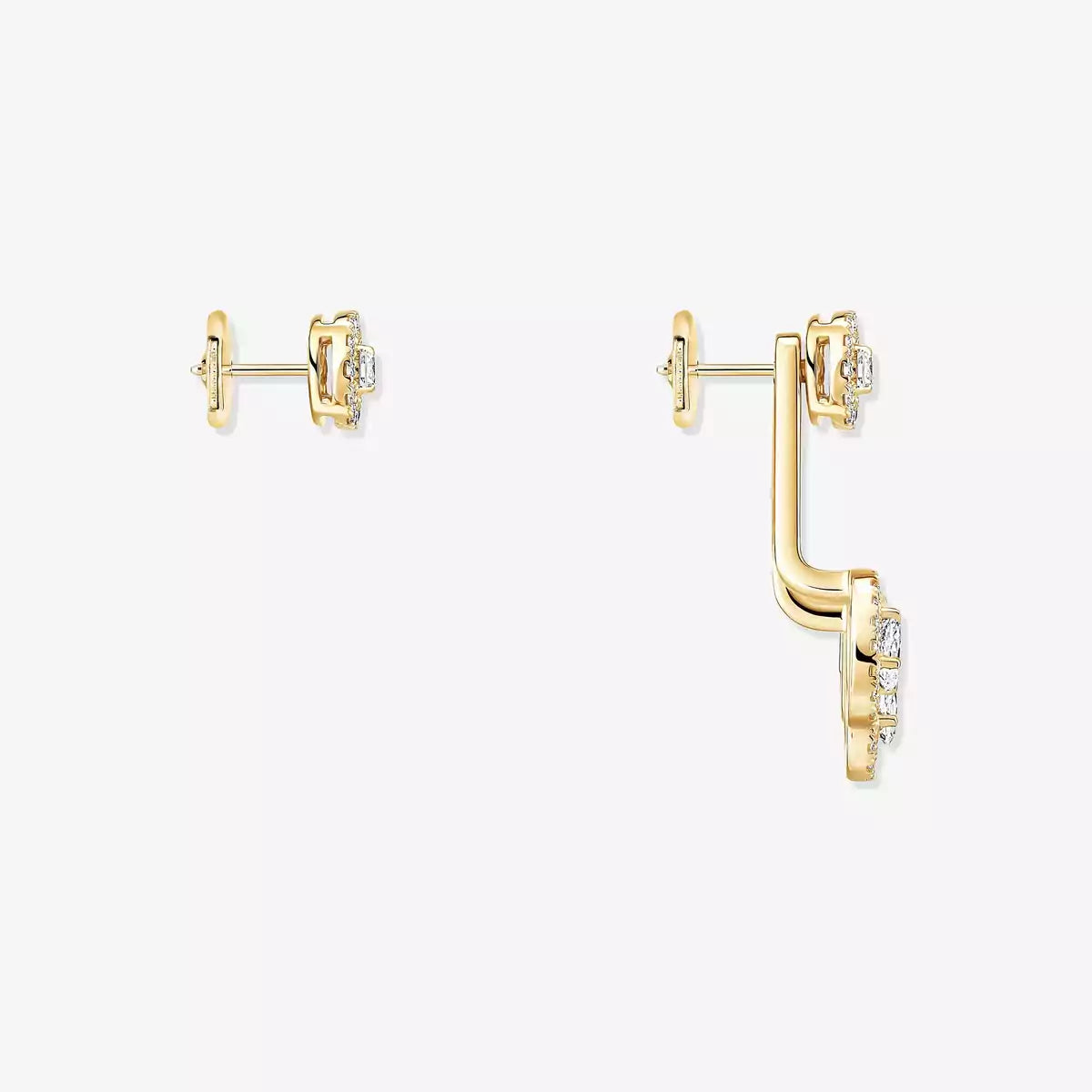 [Dawnora Jewelry] My Twin Trio  Diamond Earrings