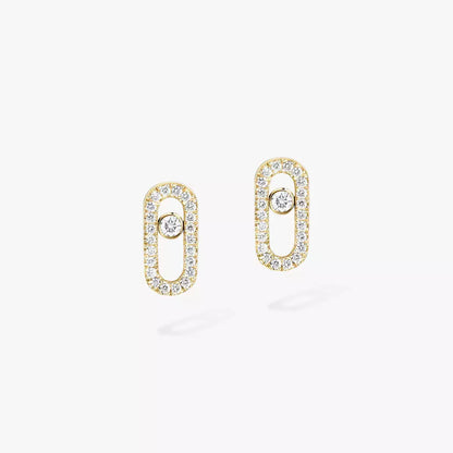 [Dawnora Jewelry]Move Uno Diamond Earrings
