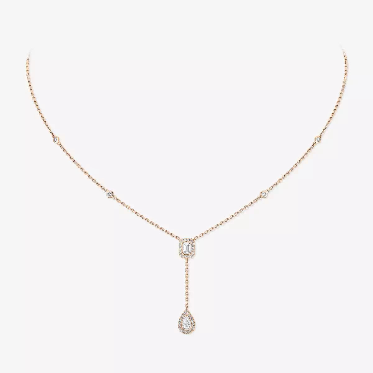 [Dawnora Jewelry]Gold Diamond Tie Necklace