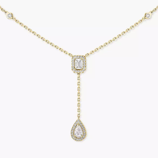 [Dawnora Jewelry]Gold Diamond Tie Necklace