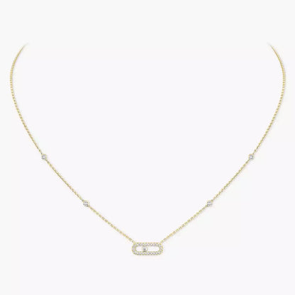 [Dawnora Jewelry]Diamond Necklace Move Uno