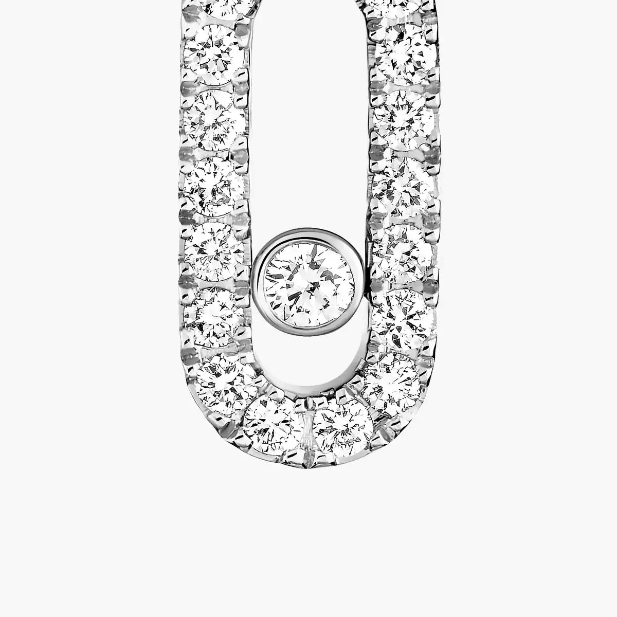 [Dawnora Jewelry]Move Uno Single Diamond Hoop Earring