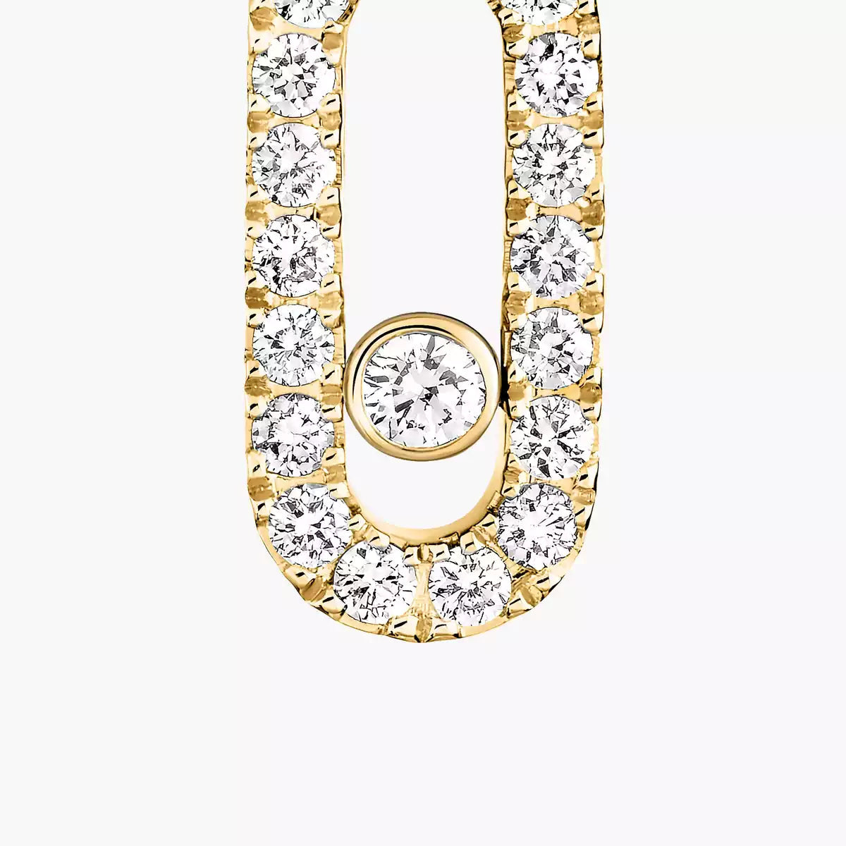 [Dawnora Jewelry]Move Uno Single Diamond Hoop Earring