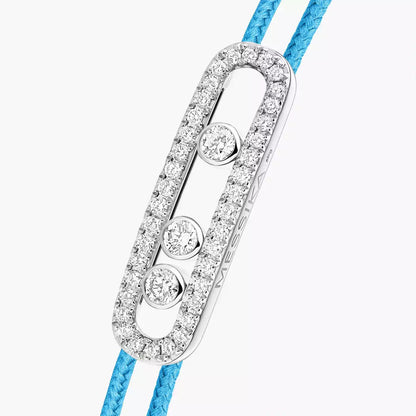 [Dawnora Jewelry]MK Care(s) pink cord pavé bracelet