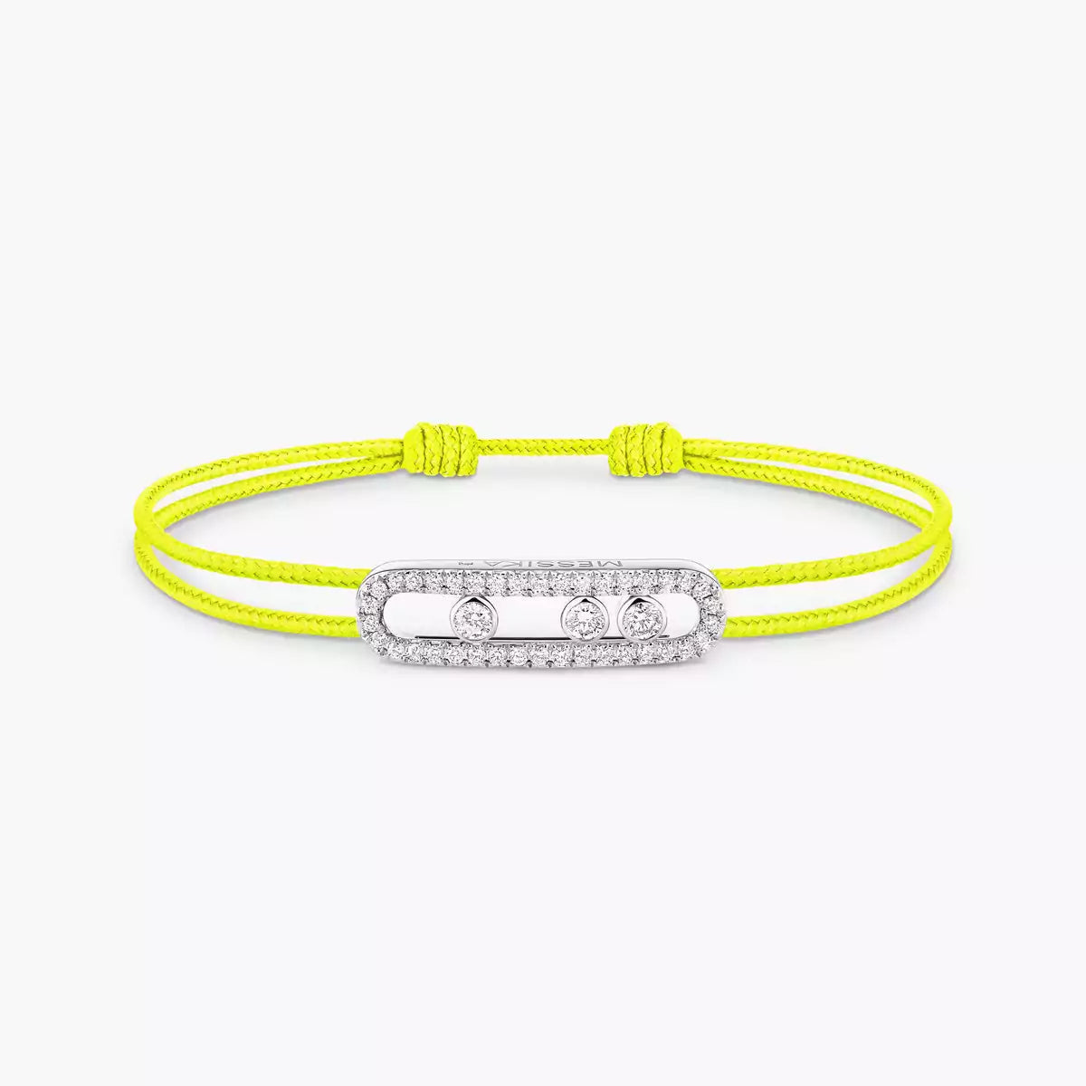 [Dawnora Jewelry]MK Care(s) pink cord pavé bracelet