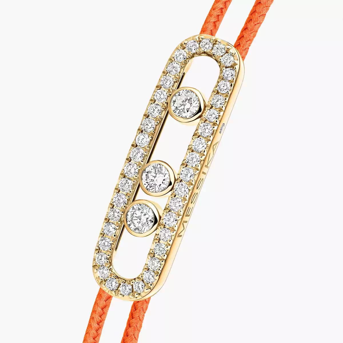 [Dawnora Jewelry]MK Care(s) pink cord pavé bracelet