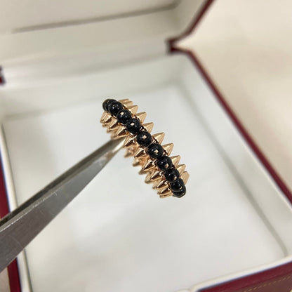 [Dawnora Jewelry]BLACK BEAD STUD RING