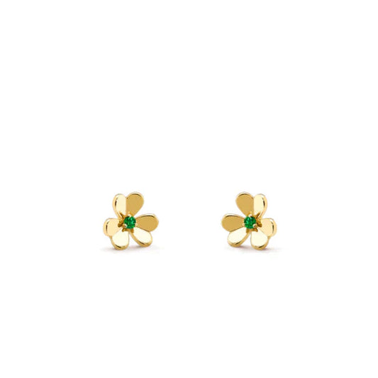 [Dawnora Jewelry]FRIVOLE  FLOWER MALACHITE EARRINGS
