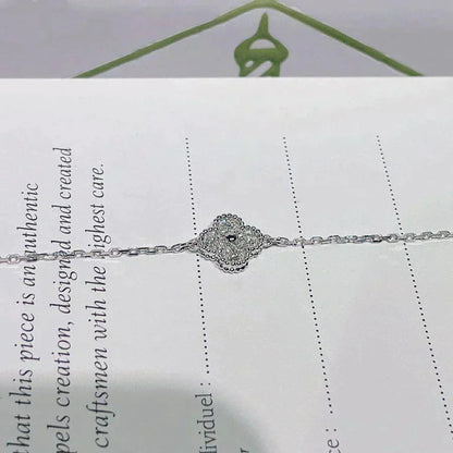 [Dawnora Jewelry]CLOVER  SINGLE FLOWER BRACELET SILVER