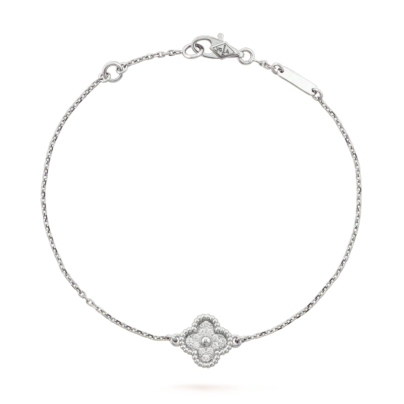 [Dawnora Jewelry]CLOVER  SINGLE FLOWER BRACELET SILVER
