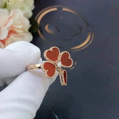 [Dawnora Jewelry]SWEET CLOVER CARNELIAN RING