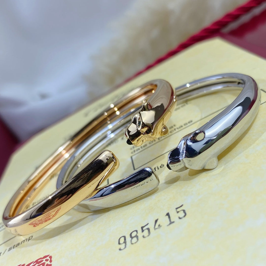 [Dawnora Jewelry]PANTHERE SILVER OPEN BRACELET