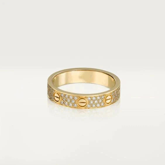 [Dawnora Jewelry]LOVE RING 3.6MM DIAMOND PAVED