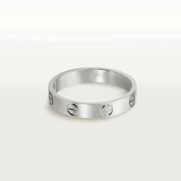 [Dawnora Jewelry]LOVE RING 4MM 1 DIAMOND SILVER